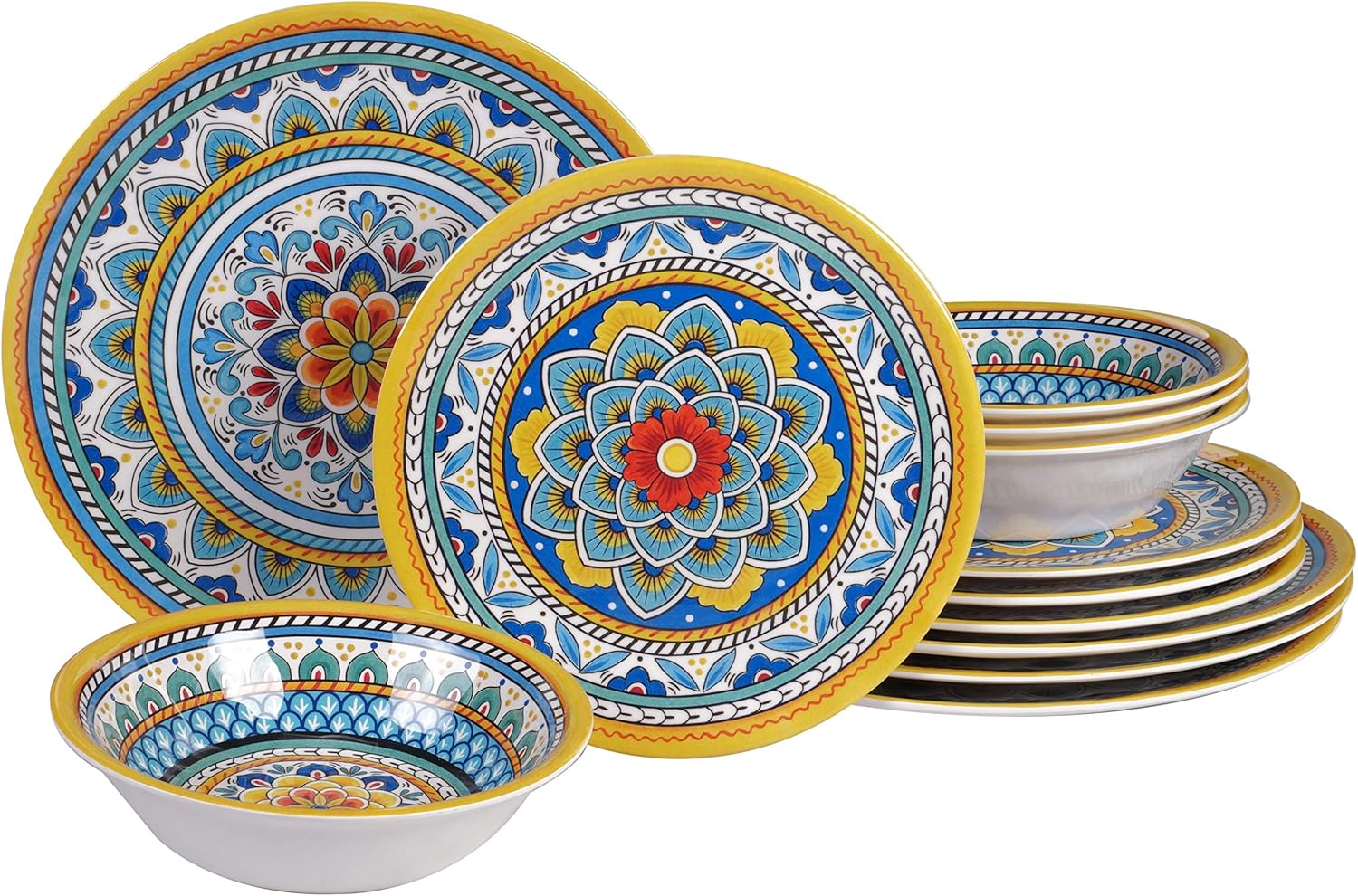 12-Piece Melamine Dinner Set
