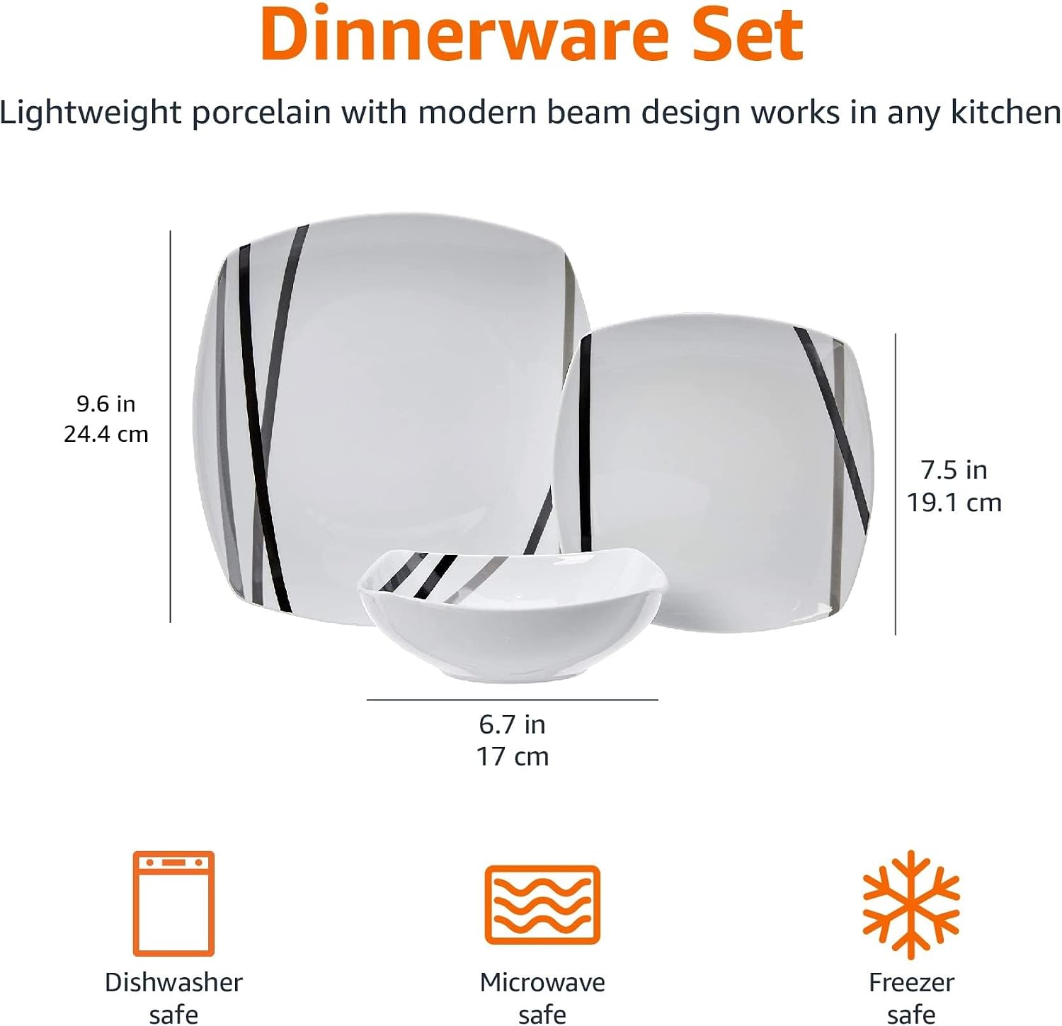 18-Piece Modern Porcelain