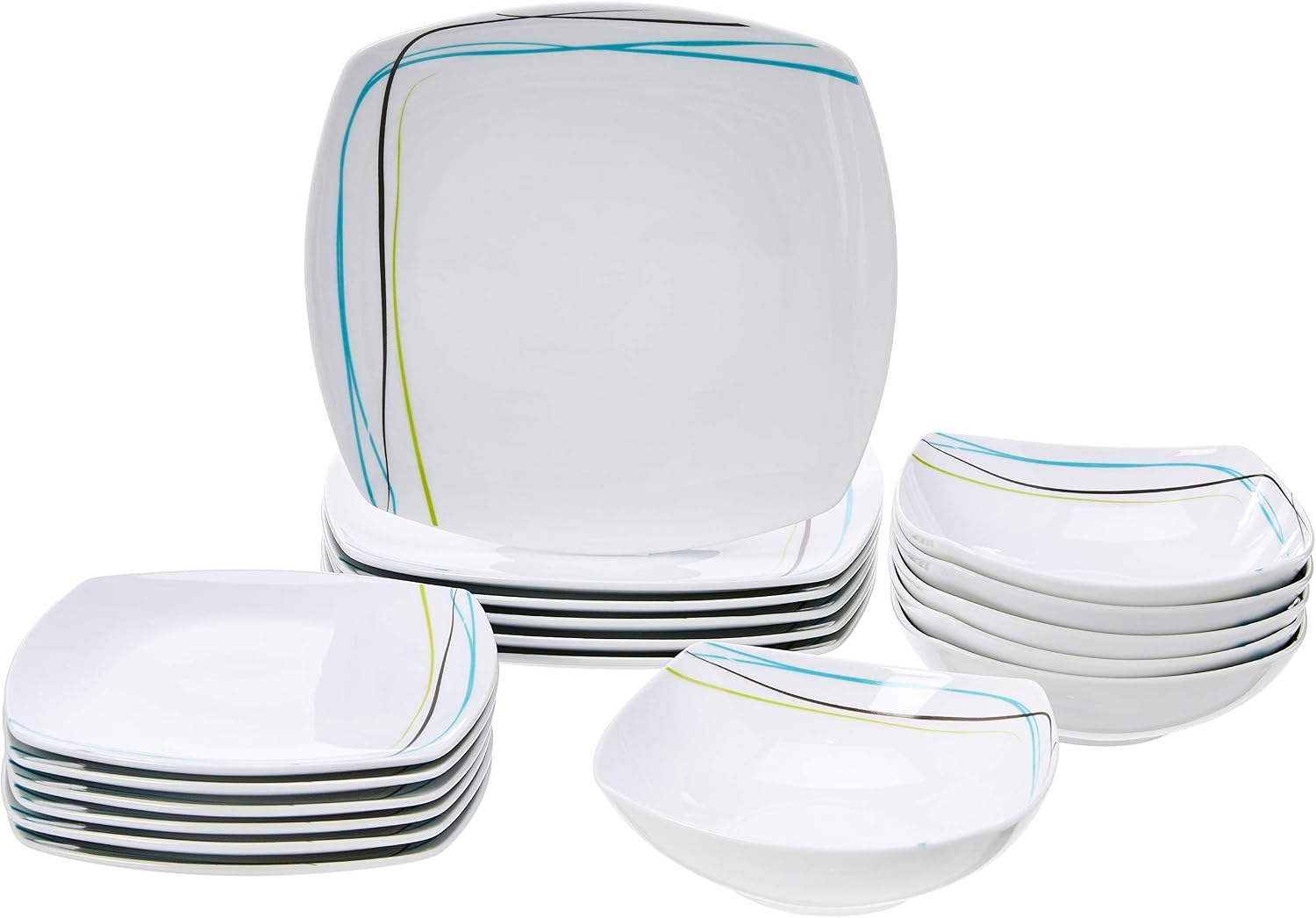 18-Piece Modern Porcelain