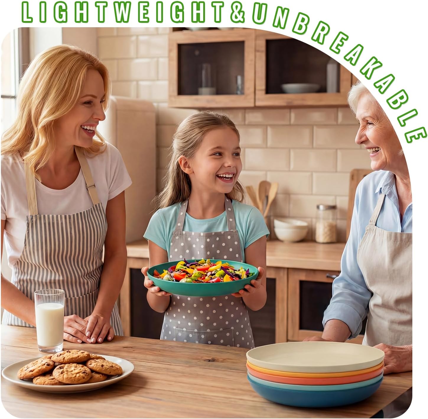 9-inch Wheat Straw Plate Set - 6-Piece