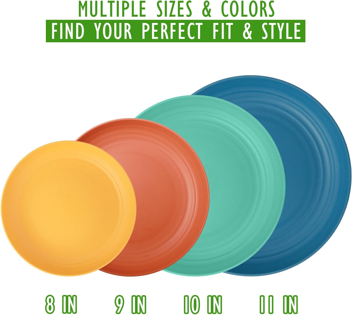 9-inch Wheat Straw Plate Set - 6-Piece
