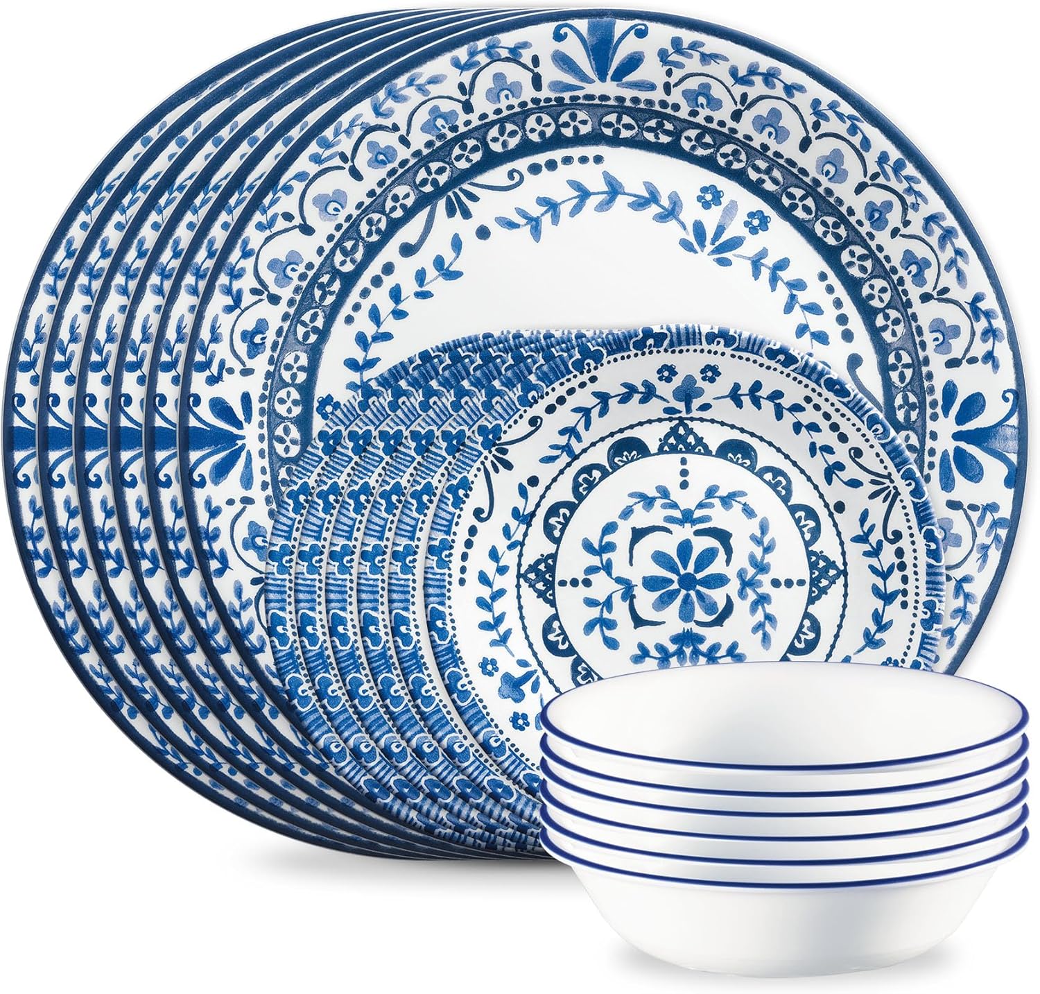 Azulejo Porcelain Dinner Set - 18-Piece