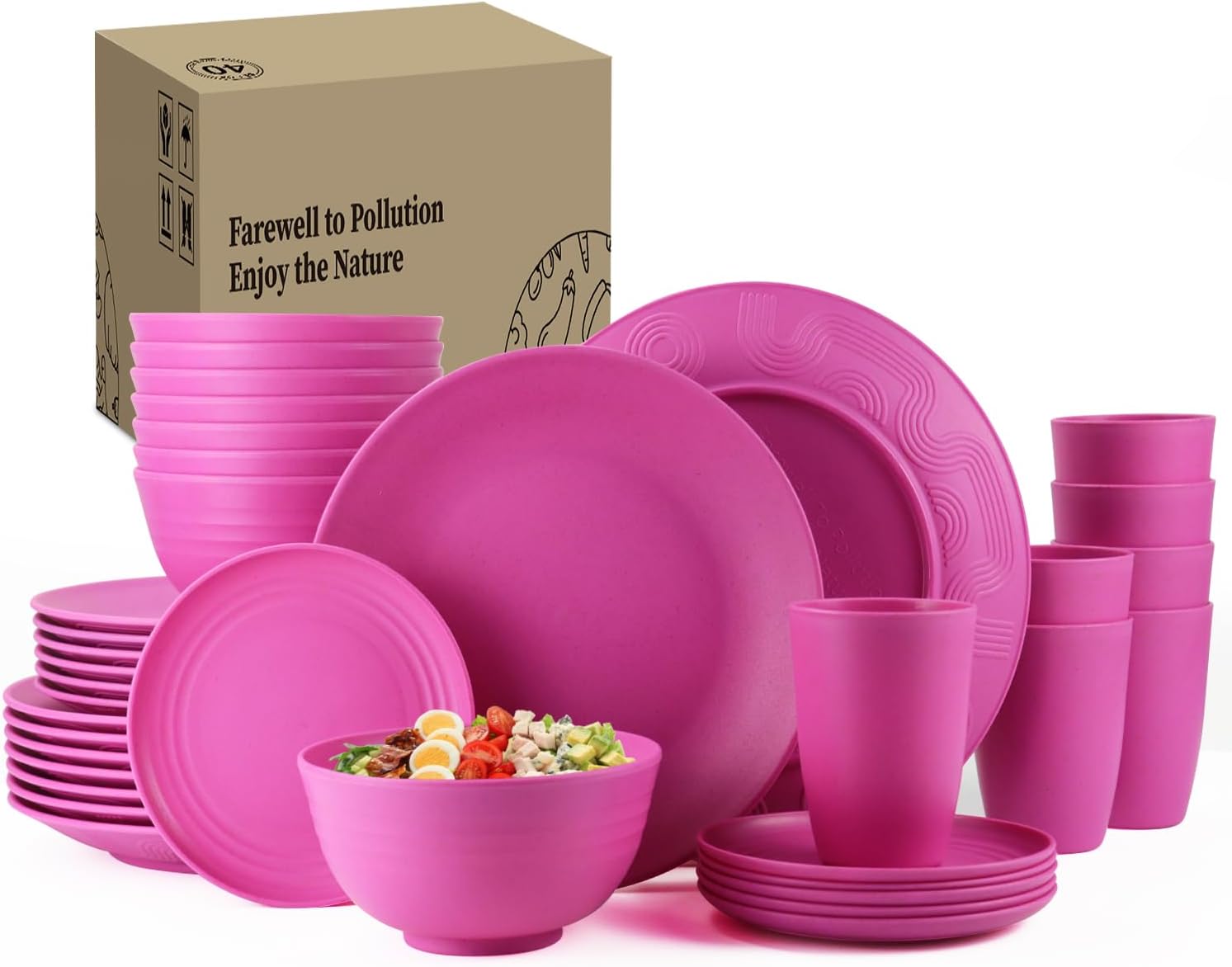 Beige Wheat Straw Dinnerware