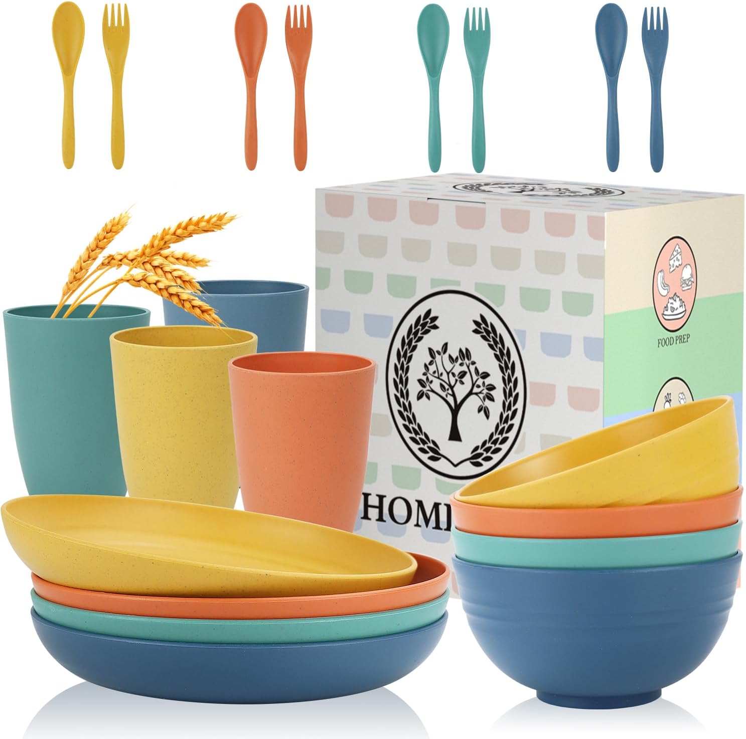 Beige Wheat Straw Dinnerware