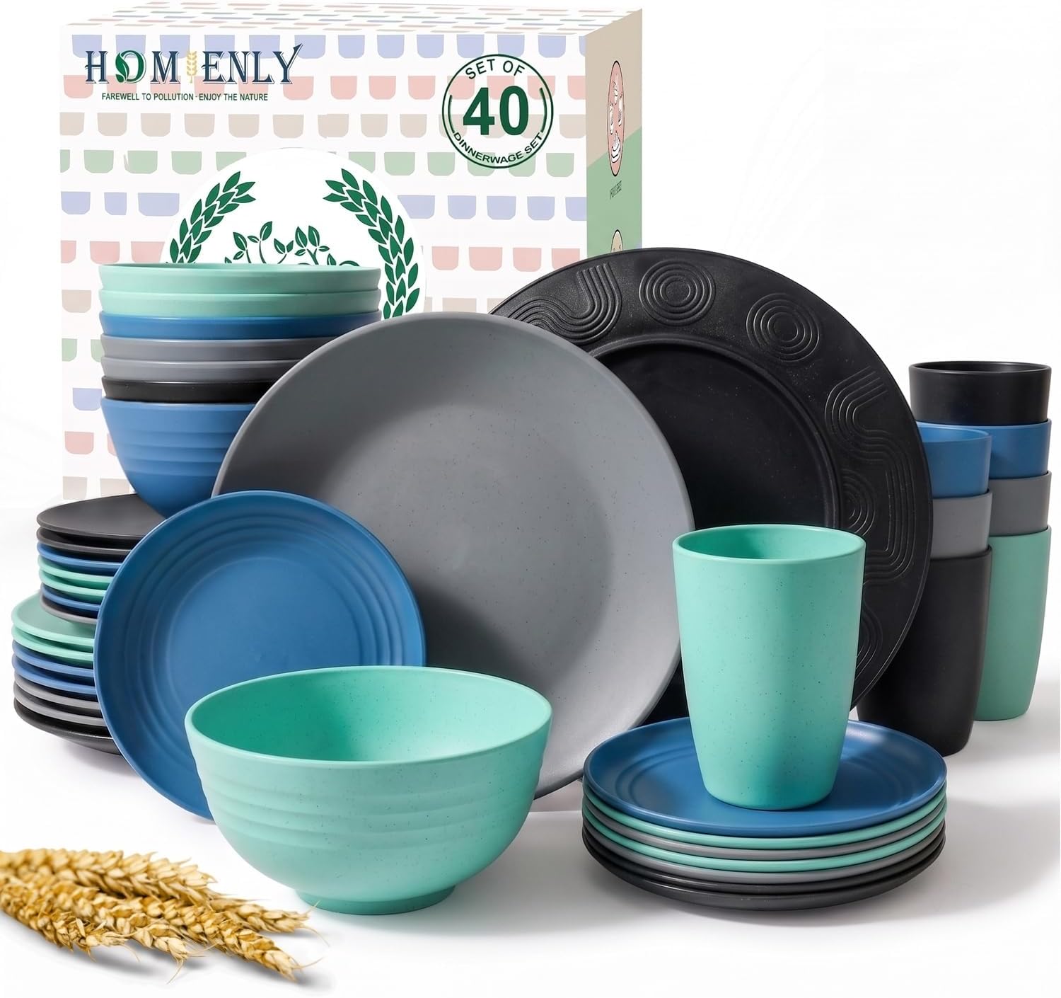 Beige Wheat Straw Dinnerware