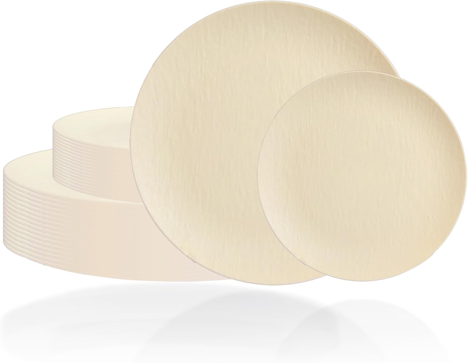 White Reusable Plastic Dinnerware - 32-Piece Set